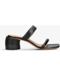 Off-White c/o Virgil Abloh - Spring 45 Coiled Heel Leather Sandals - Lyst