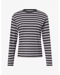 Damson Madder - Lilah Striped Cotton-Blend T-Shirt - Lyst