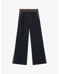 Reiss - Mila Wide-Leg High-Rise Linen Trousers - Lyst