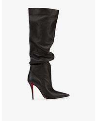 Christian Louboutin - Zependris 100 Deer Leather Knee-High Boots - Lyst