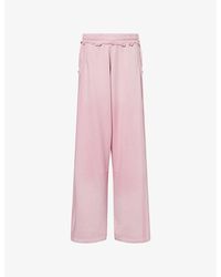Jaded London - Striped Wide-Leg Cotton Jogging Bottoms - Lyst