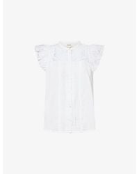 ME+EM - Embroidered Swing Cotton Top - Lyst