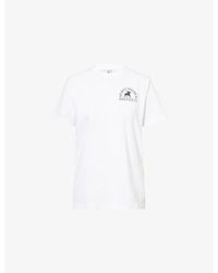 Sporty & Rich - Riding Polo Club Logo-Print Cotton-Jersey T-Shirt - Lyst