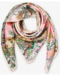 Aspinal of London - Graphic-print Square Silk Scarf - Lyst