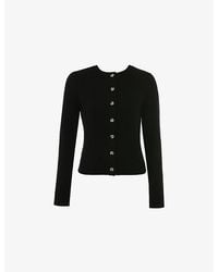 House Of Cb - Round-Neck Merino-Wool And Cashmere-Blend Cardigan - Lyst