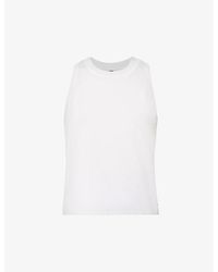 Vuori - Energy Sleeveless Logo-Patch Stretch-Jersey Top - Lyst