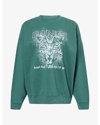 Anine Bing - Miles Relaxed-Fit Cotton-Jersey Sweatshirt - Lyst