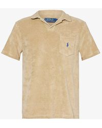 Polo Ralph Lauren - Brand-embroidered Terry-texture Cotton-blend Polo Shirt - Lyst