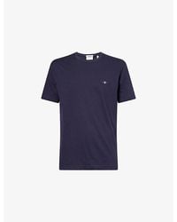 GANT - Shield-Logo Short-Sleeve Cotton-Jersey T-Shirt - Lyst