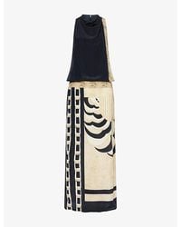 SIR. - Sona Printed Silk Maxi Dress - Lyst