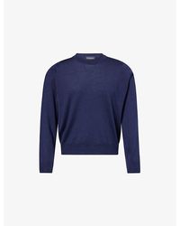 John Smedley - X Bill Nighy Crewneck Cashmere-Silk Jumper - Lyst