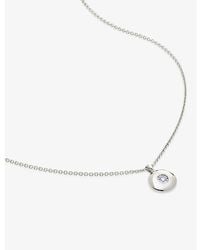 Monica Vinader - April Birthstone Sterling- And 0.015Ct Lab-Grown Diamond Pendant Necklace - Lyst