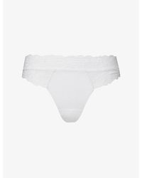 Calvin Klein - Perfectly Fit Lace Thong - Lyst