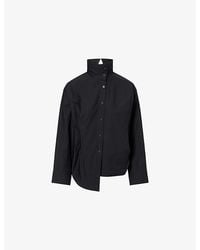 Issey Miyake - Twisted Drape Cotton-Blend Shirt - Lyst