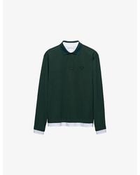 Prada - Conceptual Triangle-logo Cotton Polo Shirt X - Lyst
