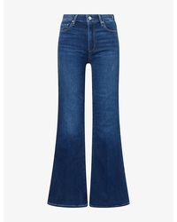 PAIGE - Marlow Skimmer Flared Stretch-Denim Jeans - Lyst