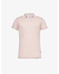 Orlebar Brown - Felix Split-hem Linen Polo Shirt - Lyst