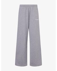 Sporty & Rich - Blakely Serif Logo Wide Jersey Jogging Bottoms - Lyst