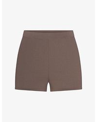 Skims - Refined Knit High-Waist Shorts - Lyst