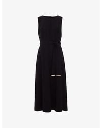 Phase Eight - Marta Belted-Waist Woven Midi Dress - Lyst
