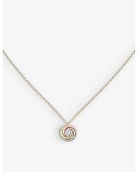 Cartier - Trinity 18ct White, Rose, Yellow-gold And 0.17ct Brilliant-cut Diamond Pendant Necklace - Lyst