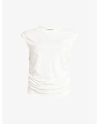 AllSaints - Chalk West Rolled-Sleeve Slim-Fit Stretch Organic-Cotton Tank - Lyst