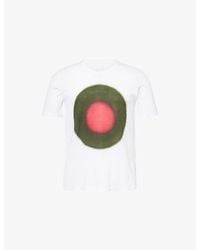 120% Lino - Graphic Short-Sleeve Cotton-Linen T-Shirt - Lyst