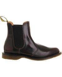 burgundy kensington flora chelsea boots