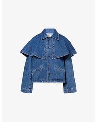 FRAME - The Cape Boxy-Fit Denim Jacket - Lyst