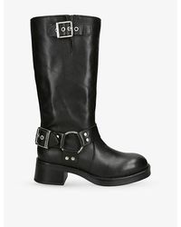 Steve Madden - Beau Buckled Leather Boots - Lyst