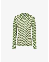 Dries Van Noten - Sequin-embellished Checked Woven Shirt - Lyst