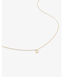 Monica Vinader - Small Letter P 14ct Yellow-gold Pendant Necklace - Lyst
