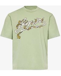 Amiri - Filigree Branded-print Cotton-jersey T-shirt - Lyst