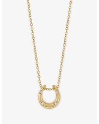 Astley Clarke - Biography Horseshoe 18Ct- Plated Sterling- And Sapphire Necklace - Lyst