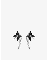 Shaun Leane - Orchid Talon Sterling And Diamond Drop Earrings - Lyst