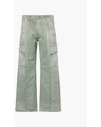 Rhude - Flap-pocket Wide-leg Cotton-canvas Trousers - Lyst