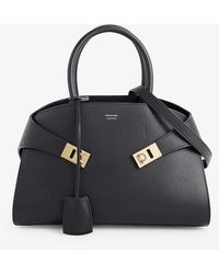 Ferragamo - Hug Small Leather Top-handle Bag - Lyst