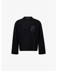 Represent - Intarsia-Logo Brushed Knitted Jumper - Lyst