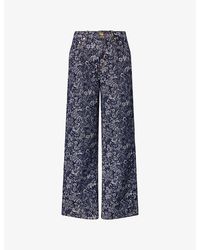Ganni - Tapestry Izey Denim Jeans - Lyst