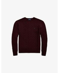 Polo Ralph Lauren - Crewneck Cable-Knit Wool And Cashmere Jumper - Lyst
