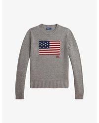 Polo Ralph Lauren - American-Flag Knitted Cotton Jumper - Lyst