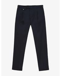 Reiss - Float Tailored-Fit Side-Adjuster Cotton-Blend Trousers - Lyst