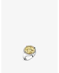 Thomas Sabo - Faith, Love, Hope 18Ct- Plated Sterling- Signet Ring - Lyst