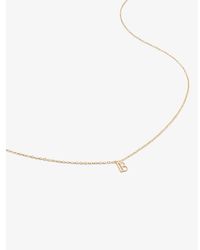 Monica Vinader - Small Letter B 14Ct- Pendant Necklace - Lyst
