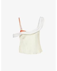 SIR. - Palma Overlay Off-Shoulder Silk Cami Top - Lyst