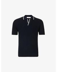 Orlebar Brown - Horton Contrast-Stripe Knitted Wool Polo Shirt - Lyst