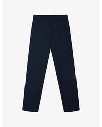 The White Company - Vy Elasticated-waistband Straight-leg Mid-rise Linen-blend Trousers - Lyst