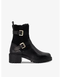 Dune - Perform Faux Fur-lined Leather Ankle Boots - Lyst