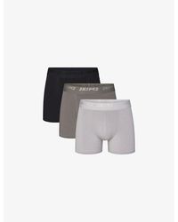 Skims - Branded-Waistband 3In Pack Of Three Stretch-Modal Boxer Briefs - Lyst