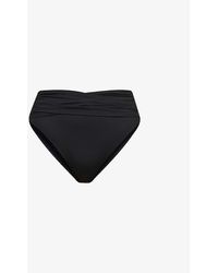 Seafolly - Collective Wrap-detail High-rise Recycled Nylon-blend Bikini Bottoms - Lyst